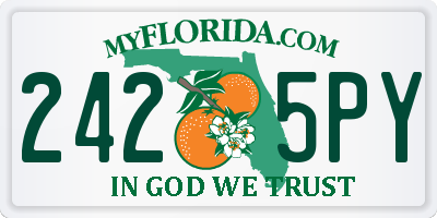 FL license plate 2425PY