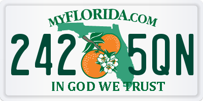 FL license plate 2425QN