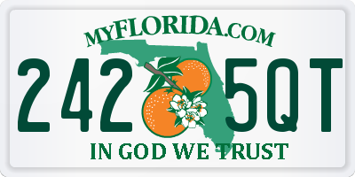 FL license plate 2425QT