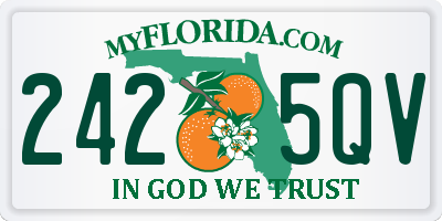FL license plate 2425QV