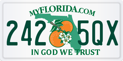 FL license plate 2425QX