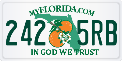 FL license plate 2425RB