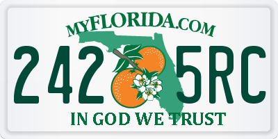 FL license plate 2425RC