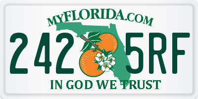 FL license plate 2425RF