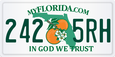 FL license plate 2425RH