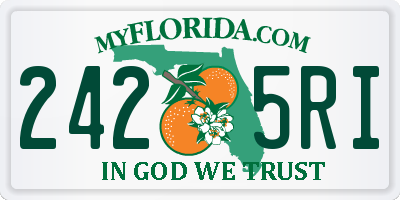 FL license plate 2425RI