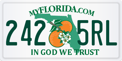 FL license plate 2425RL