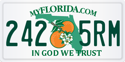 FL license plate 2425RM