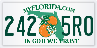 FL license plate 2425RO