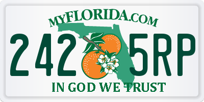 FL license plate 2425RP