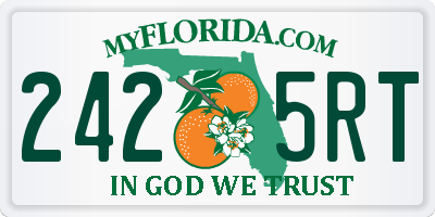 FL license plate 2425RT