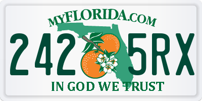 FL license plate 2425RX