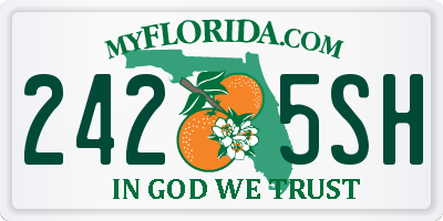 FL license plate 2425SH
