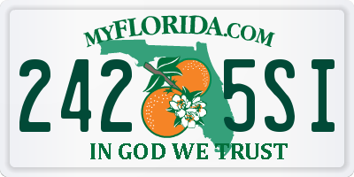 FL license plate 2425SI