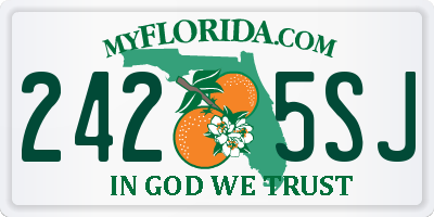 FL license plate 2425SJ
