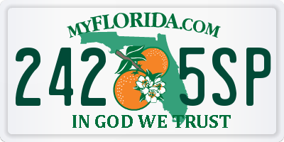 FL license plate 2425SP