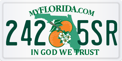FL license plate 2425SR