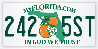 FL license plate 2425ST