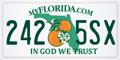 FL license plate 2425SX