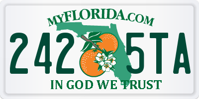 FL license plate 2425TA
