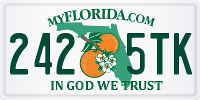 FL license plate 2425TK