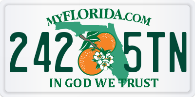 FL license plate 2425TN