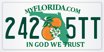 FL license plate 2425TT