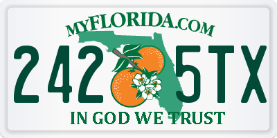 FL license plate 2425TX