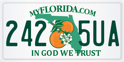 FL license plate 2425UA
