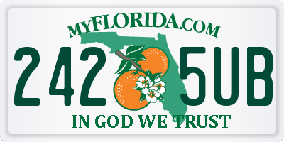 FL license plate 2425UB