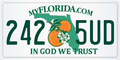 FL license plate 2425UD