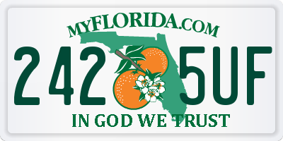 FL license plate 2425UF