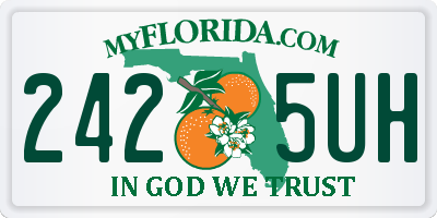 FL license plate 2425UH