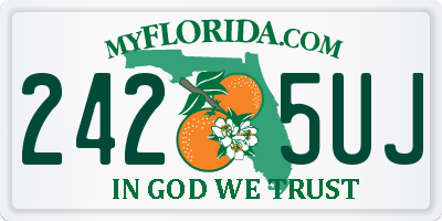 FL license plate 2425UJ