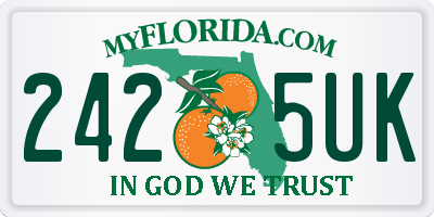 FL license plate 2425UK