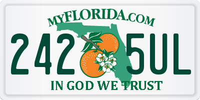 FL license plate 2425UL