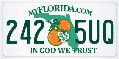 FL license plate 2425UQ