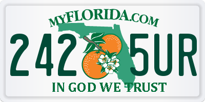 FL license plate 2425UR