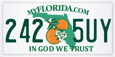 FL license plate 2425UY