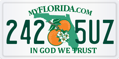 FL license plate 2425UZ