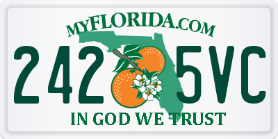 FL license plate 2425VC