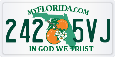 FL license plate 2425VJ
