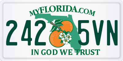 FL license plate 2425VN