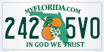 FL license plate 2425VO