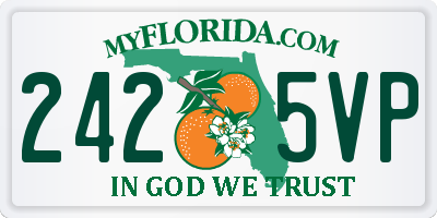 FL license plate 2425VP