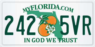 FL license plate 2425VR