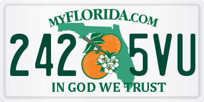 FL license plate 2425VU