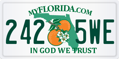 FL license plate 2425WE