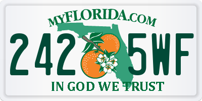 FL license plate 2425WF