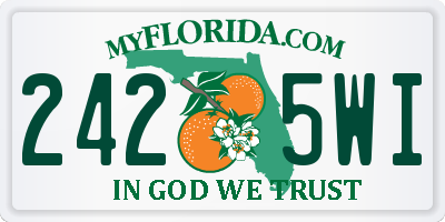 FL license plate 2425WI